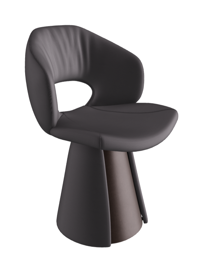 Dafne Dining Armchair_Bronze Embossed_Synthetic Leather_London
