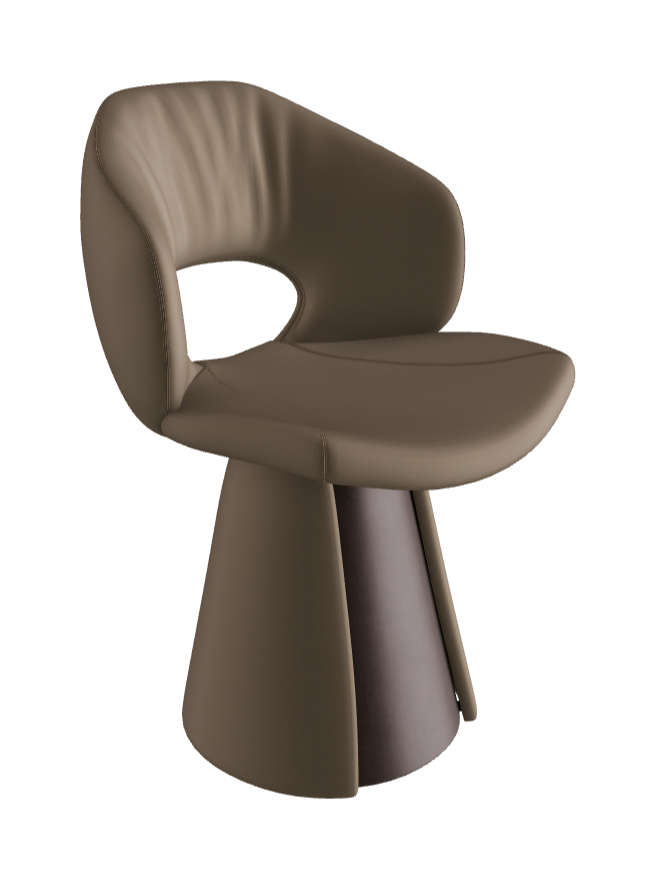 Dafne Dining Armchair_Bronze Embossed_Synthetic Leather_Fango