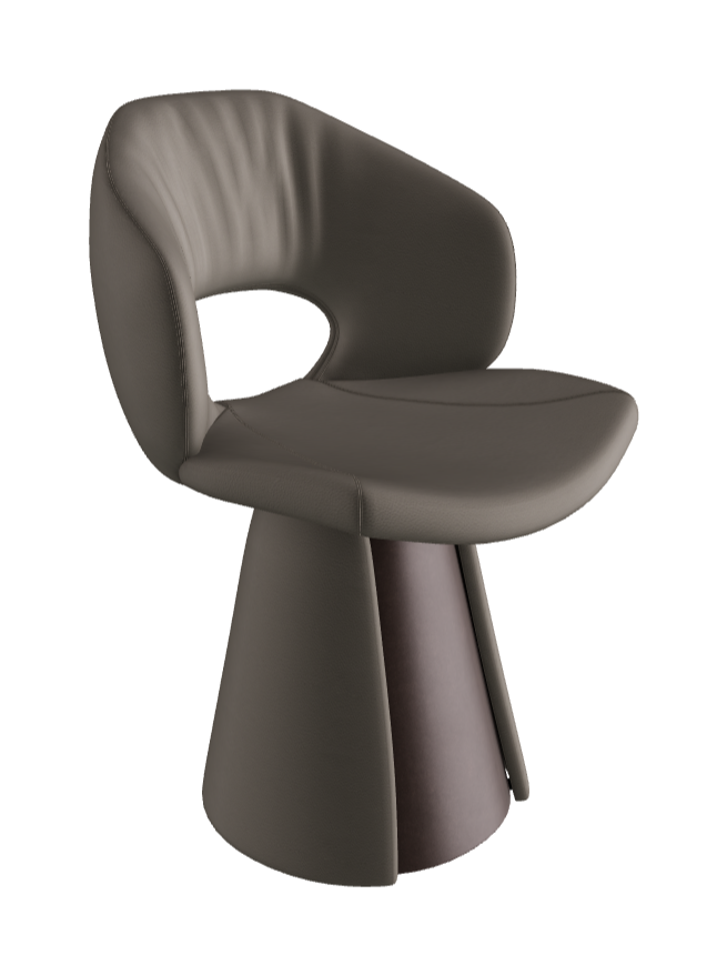 Dafne Dining Armchair_Bronze Embossed_Synthetic Leather_Argilla