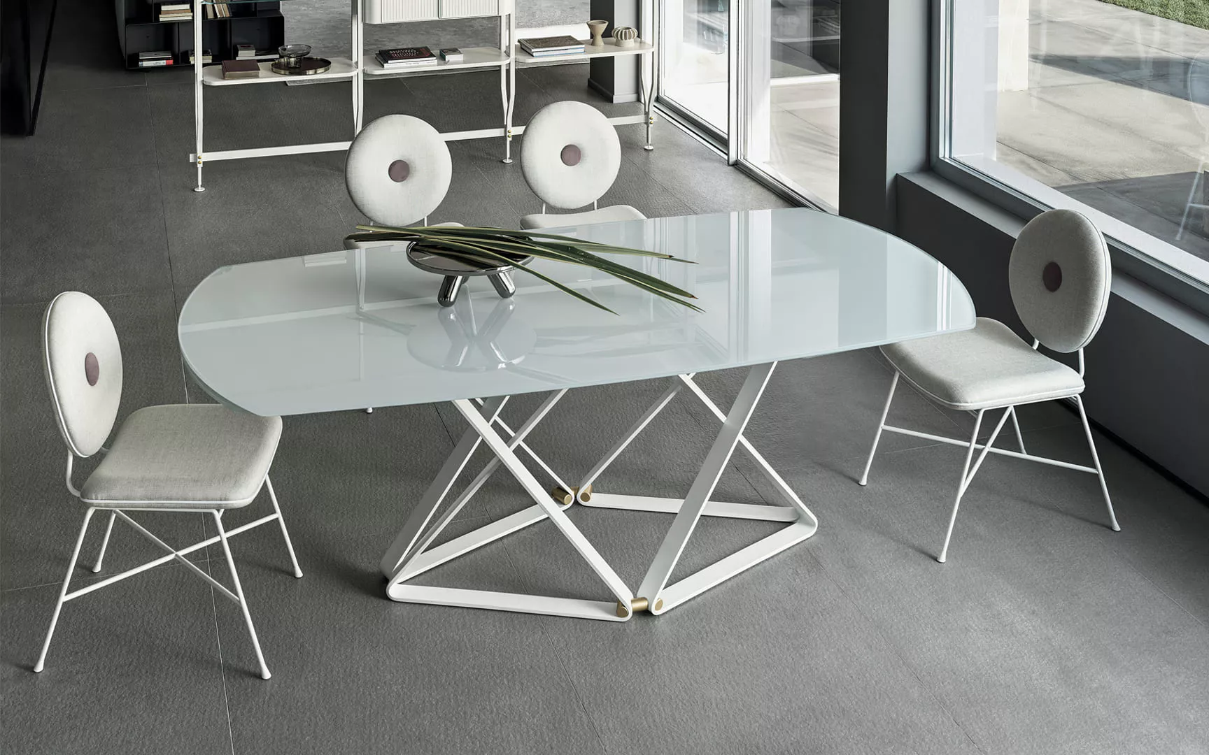 Bontempi Casa Delta 53.27 Barrel Extendible Table