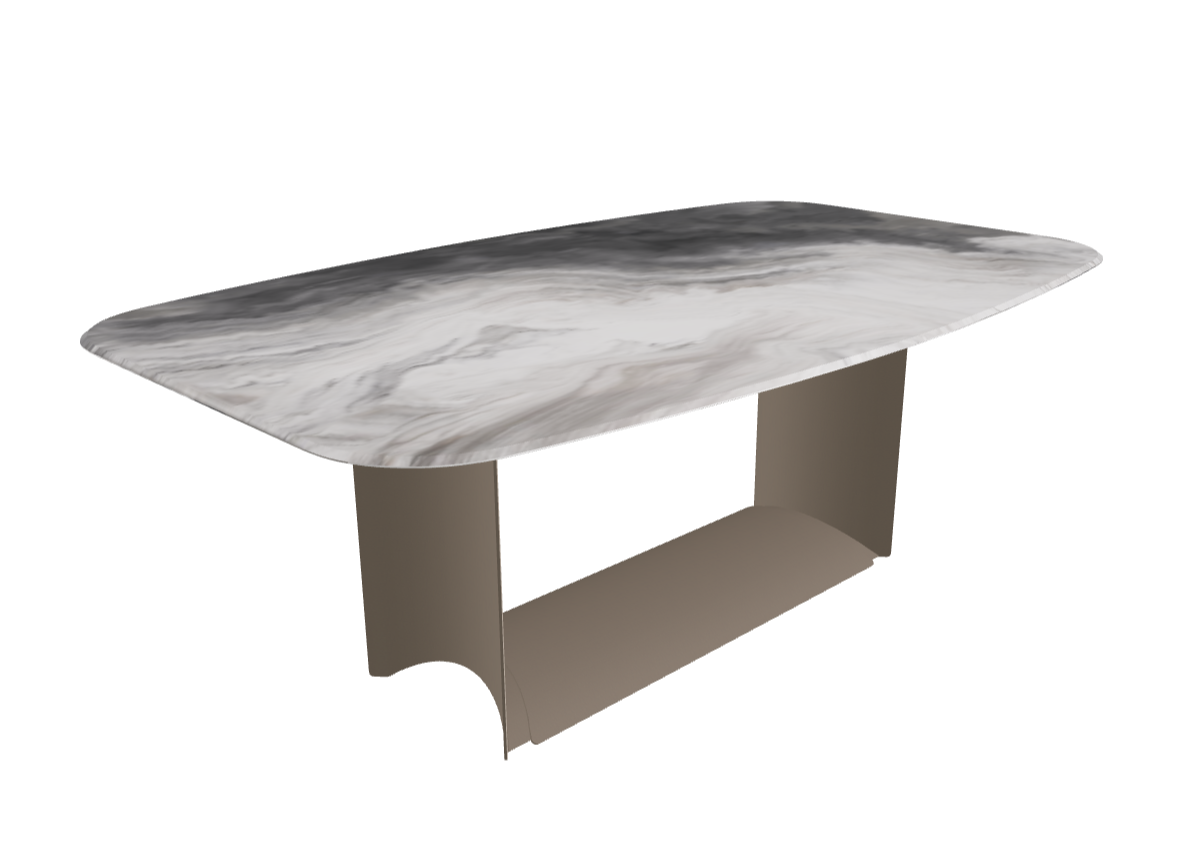 Cattelan Italia Dragon Crystalart Rectangular & Barrel-Shaped Dining Table