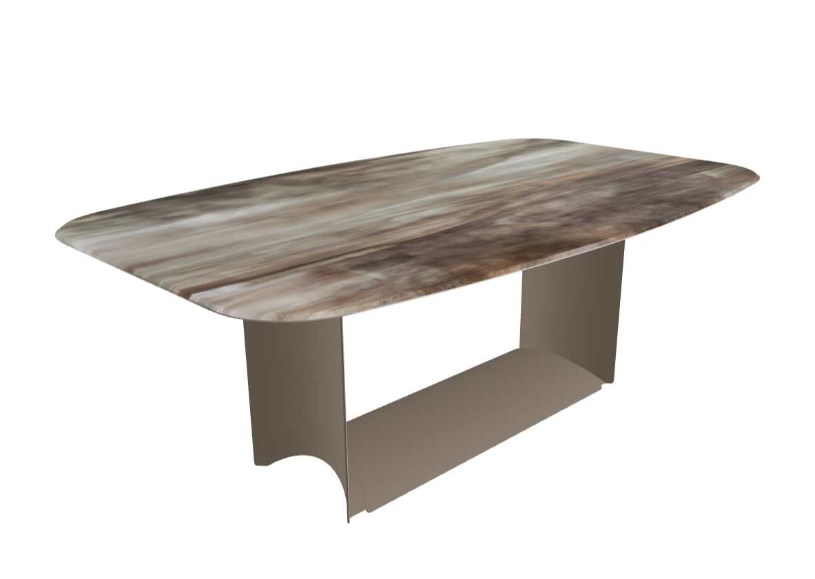 Cattelan Italia Dragon Crystalart Rectangular & Barrel-Shaped Dining Table