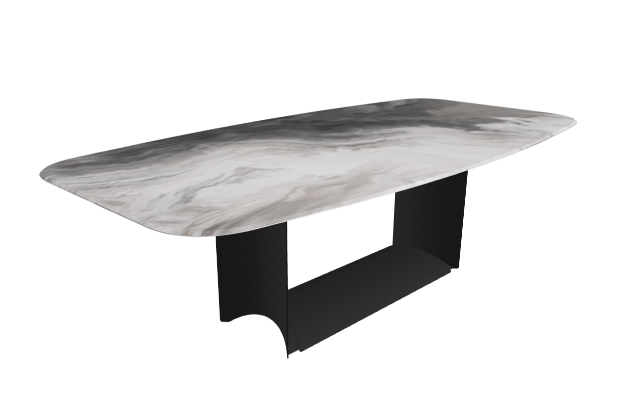 Cattelan Italia Dragon Crystalart Rectangular & Barrel-Shaped Dining Table