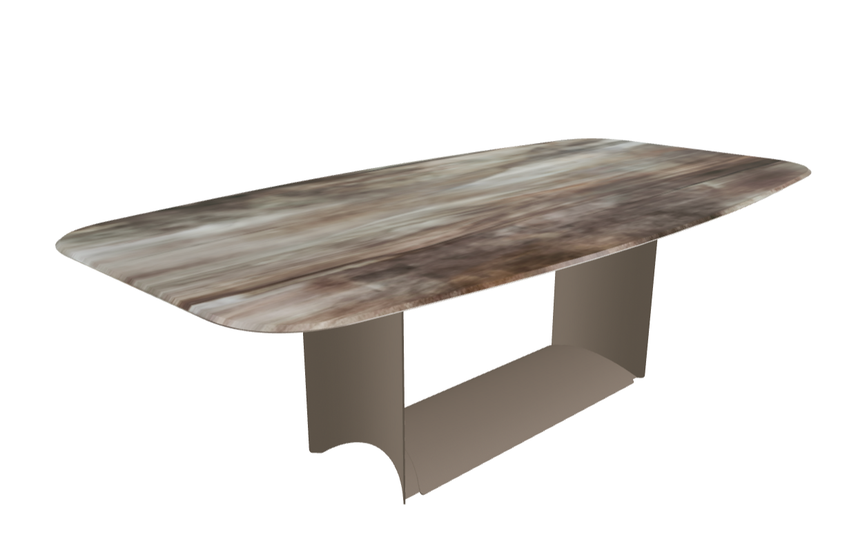 Cattelan Italia Dragon Crystalart Rectangular & Barrel-Shaped Dining Table