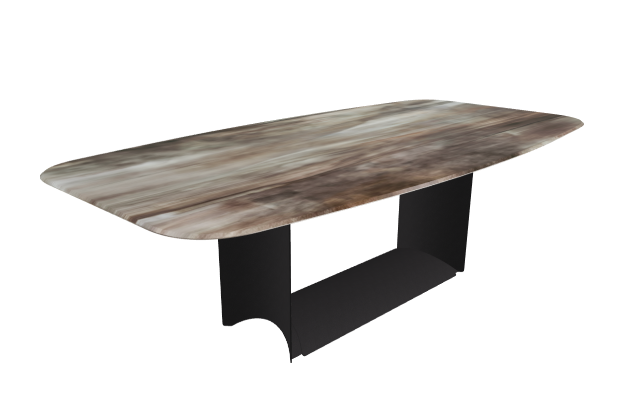 Cattelan Italia Dragon Crystalart Rectangular & Barrel-Shaped Dining Table