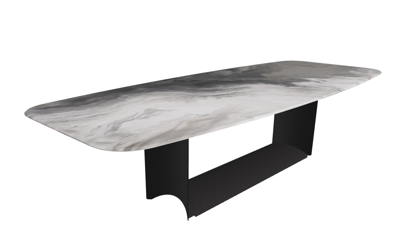 Cattelan Italia Dragon Crystalart Rectangular & Barrel-Shaped Dining Table