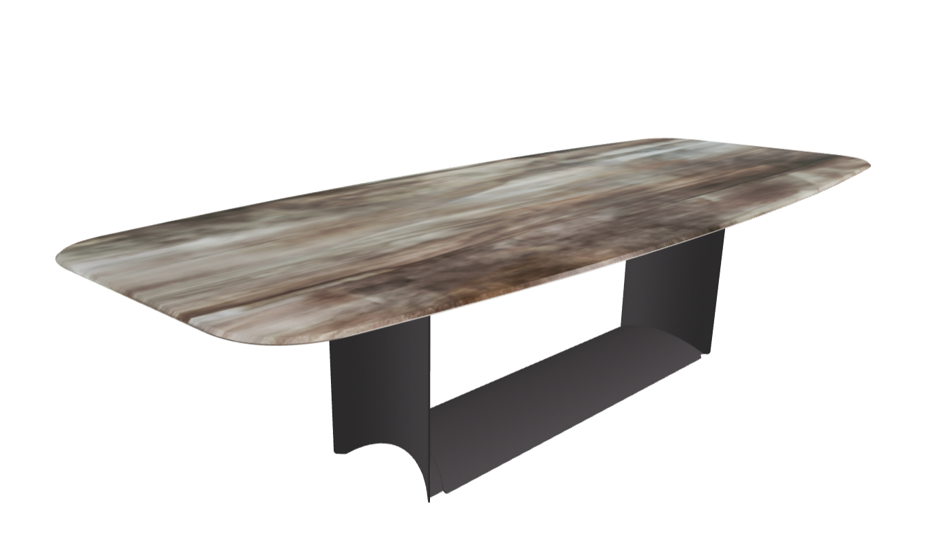 Cattelan Italia Dragon Crystalart Rectangular & Barrel-Shaped Dining Table