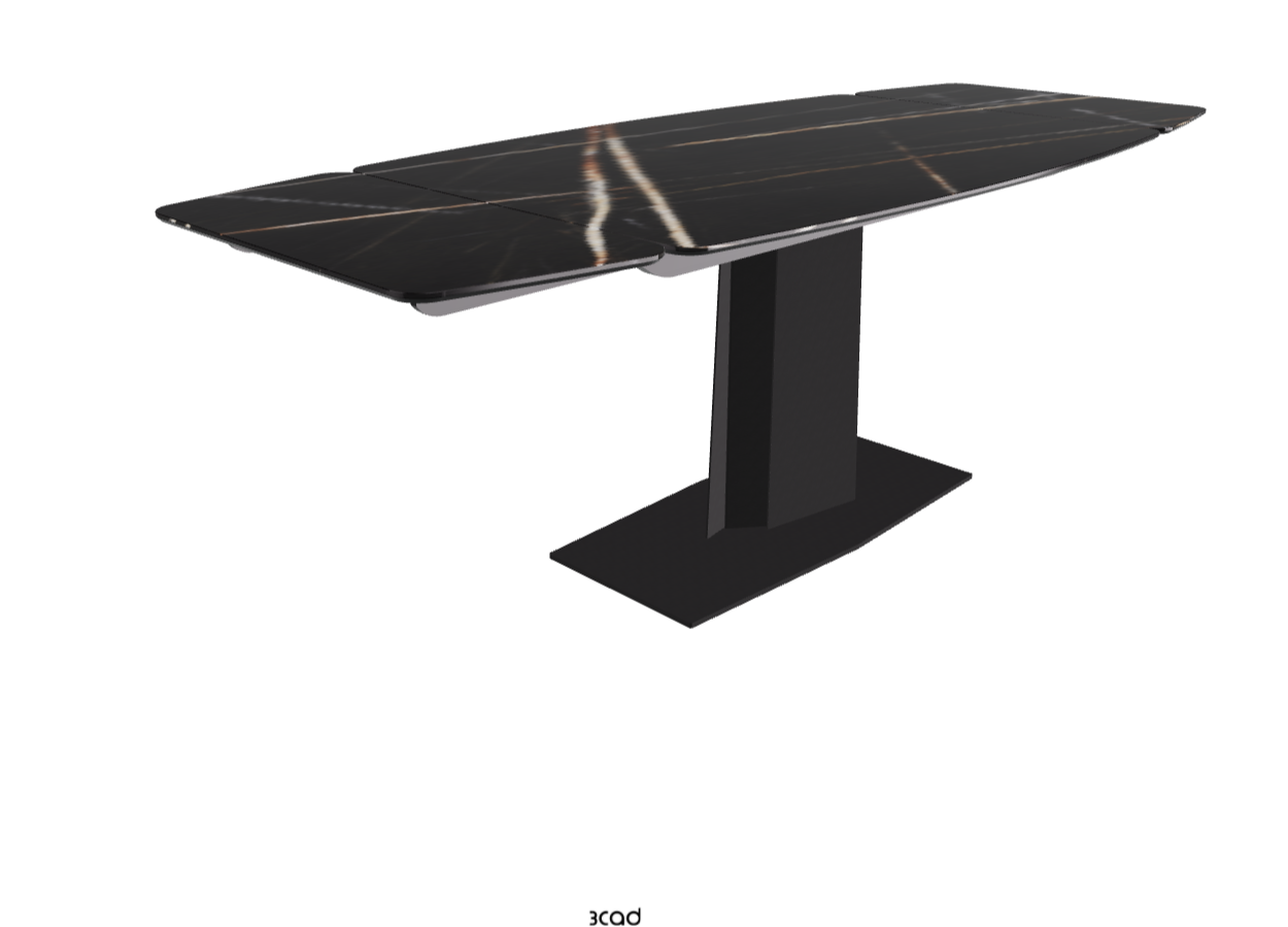 140-217×90×75h_Glossy Sahara Noir_Black Embossed_Extended