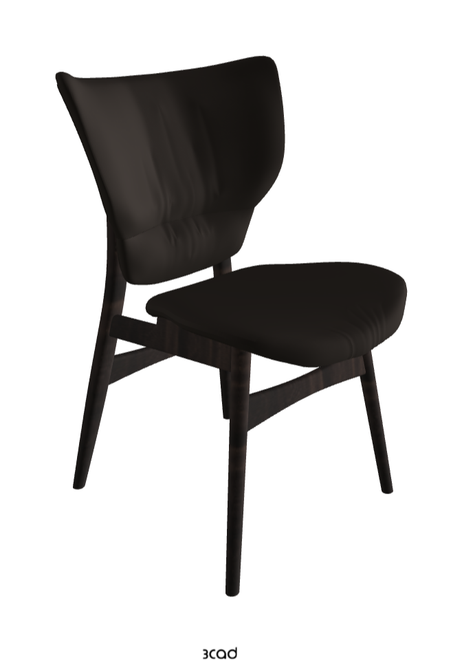Dumbo Dining Chair_Burned Oak Stained Ashwood_Soft Leather_Testa Di Moro
