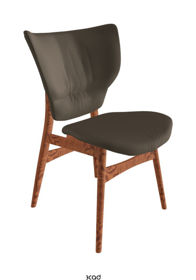 Dumbo Dining Chair_Canaletto Walnut Stained Ashwood_Soft Leather_Fango