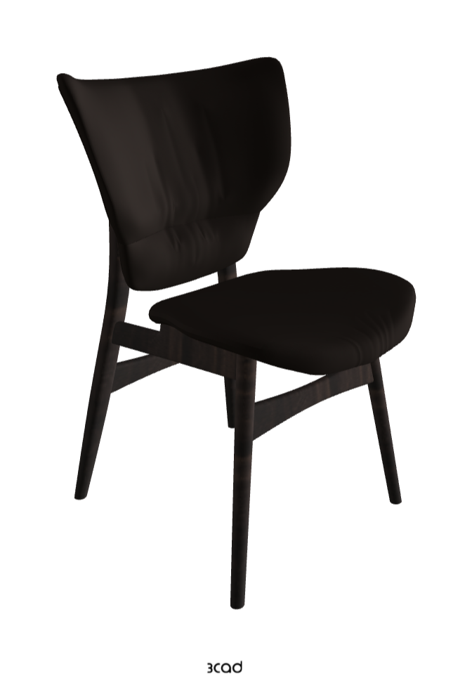 Dumbo Dining Chair_Burned Oak Stained Ashwood_Soft Leather_Moka