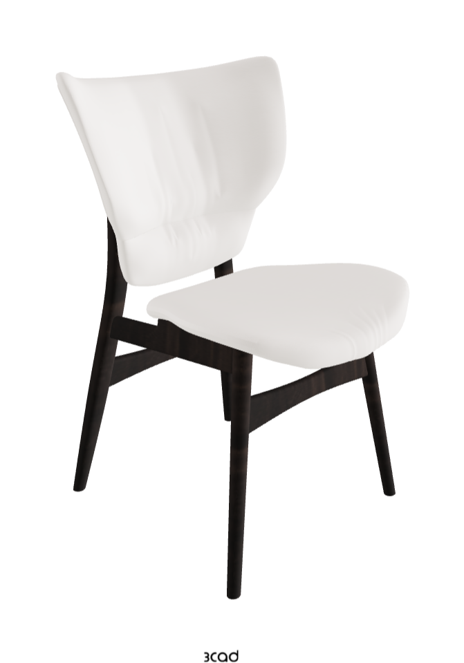 Dumbo Dining Chair_Burned Oak Stained Ashwood_Soft Leather_Oyster