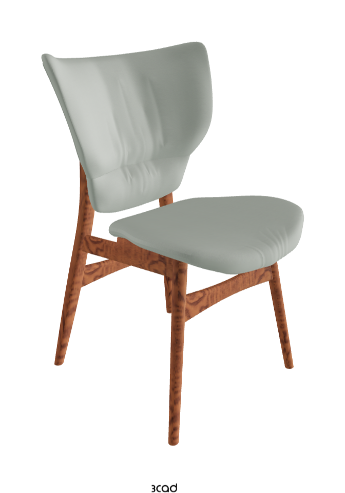 Dumbo Dining Chair_Canaletto Walnut Stained Ashwood_Soft Leather_Ice