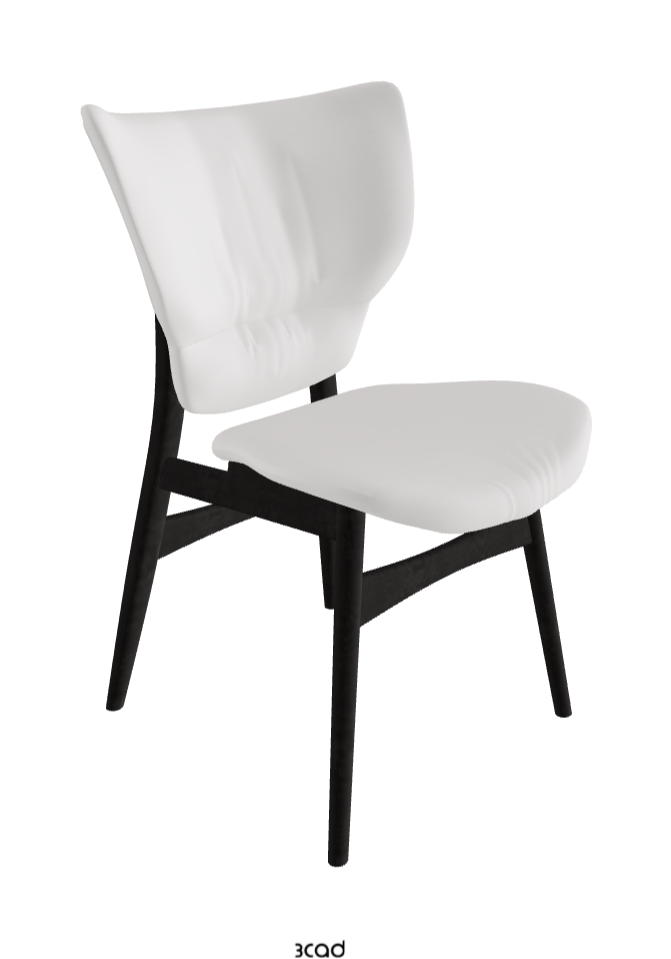 Dumbo Dining Chair_Open Pore Matt Black Ashwood_Soft Leather_Canova