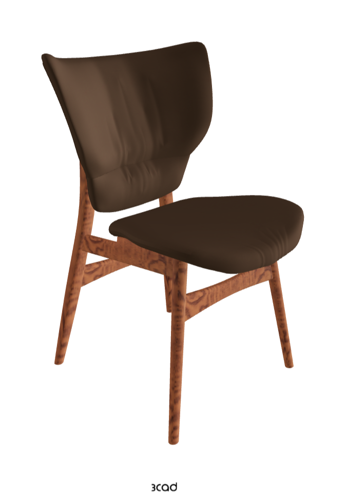 Dumbo Dining Chair_Canaletto Walnut Stained Ashwood_Soft Leather_Biscotto