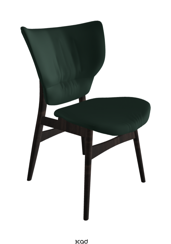 Dumbo Dining Chair_Burned Oak Stained Ashwood_Soft Leather_Sherwood
