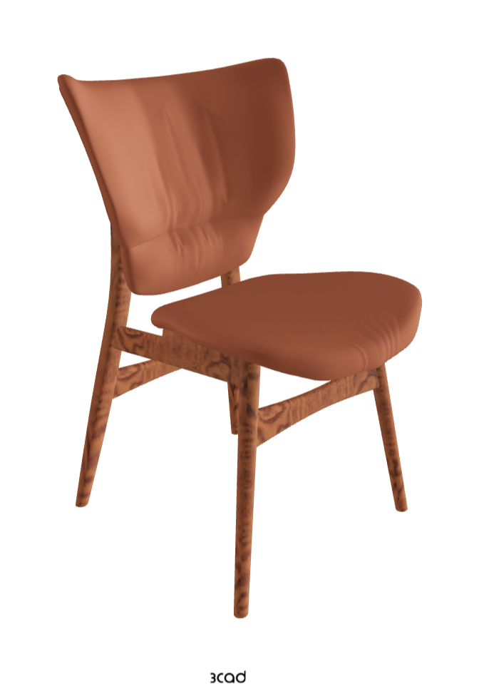 Dumbo Dining Chair_Canaletto Walnut Stained Ashwood_Soft Leather_Canyon