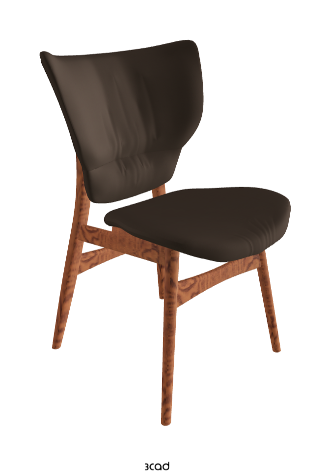 Dumbo Dining Chair_Canaletto Walnut Stained Ashwood_Synthetic Leather_Marrone