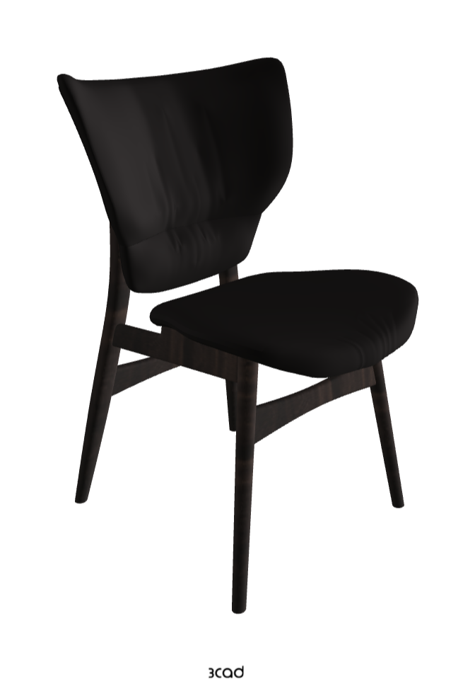 Dumbo Dining Chair_Burned Oak Stained Ashwood_Synthetic Leather_Moka