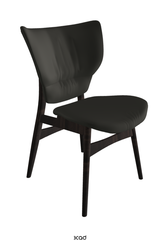 Dumbo Dining Chair_Burned Oak Stained Ashwood_Synthetic Leather_London