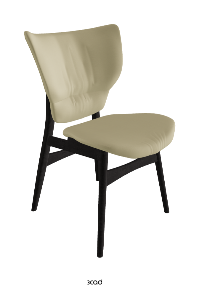 Dumbo Dining Chair_Open Pore Matt Black Ashwood_Synthetic Leather_Canapa