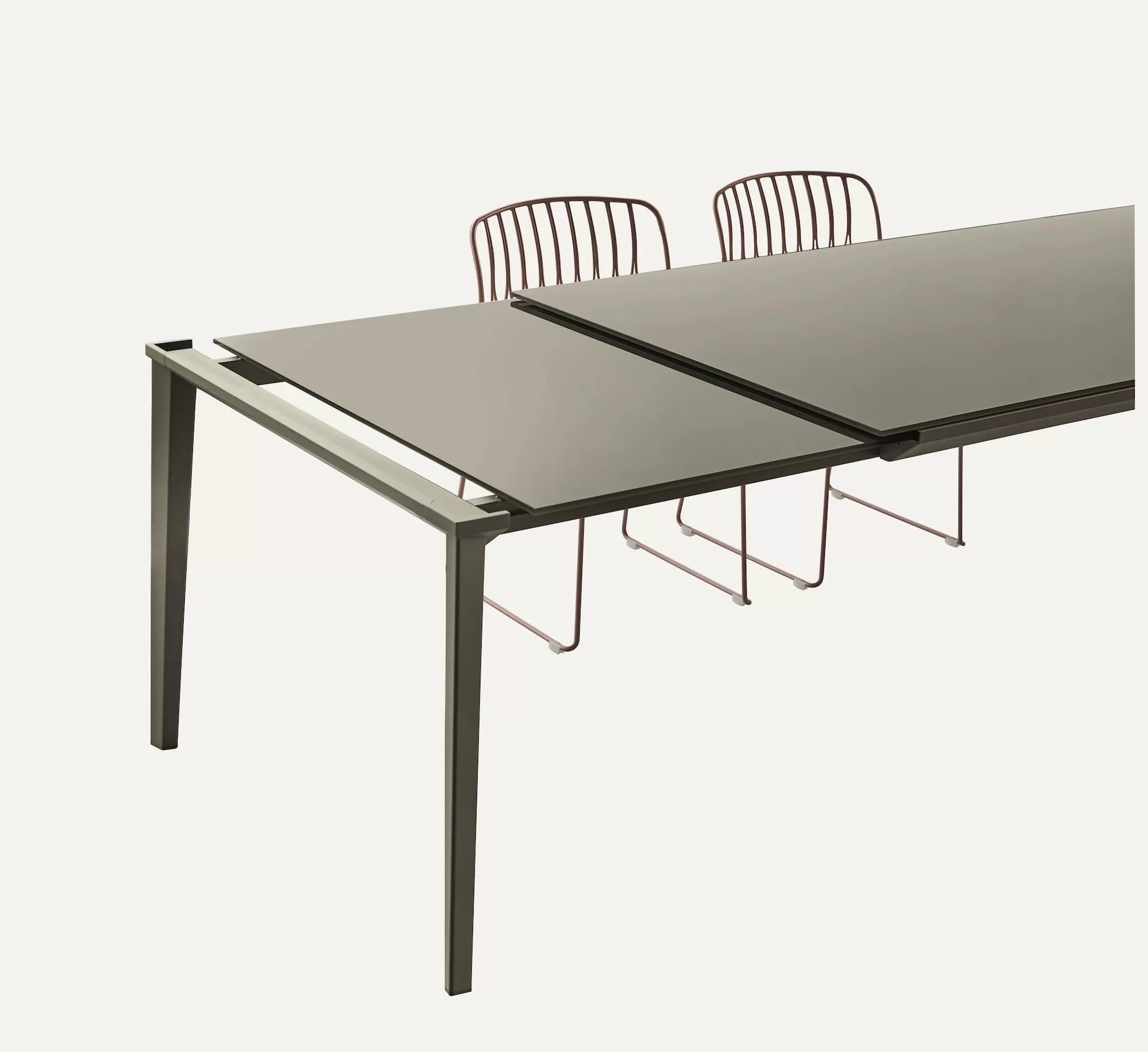 Echo Table With Extension And Lacquered Metal Frame 20 78