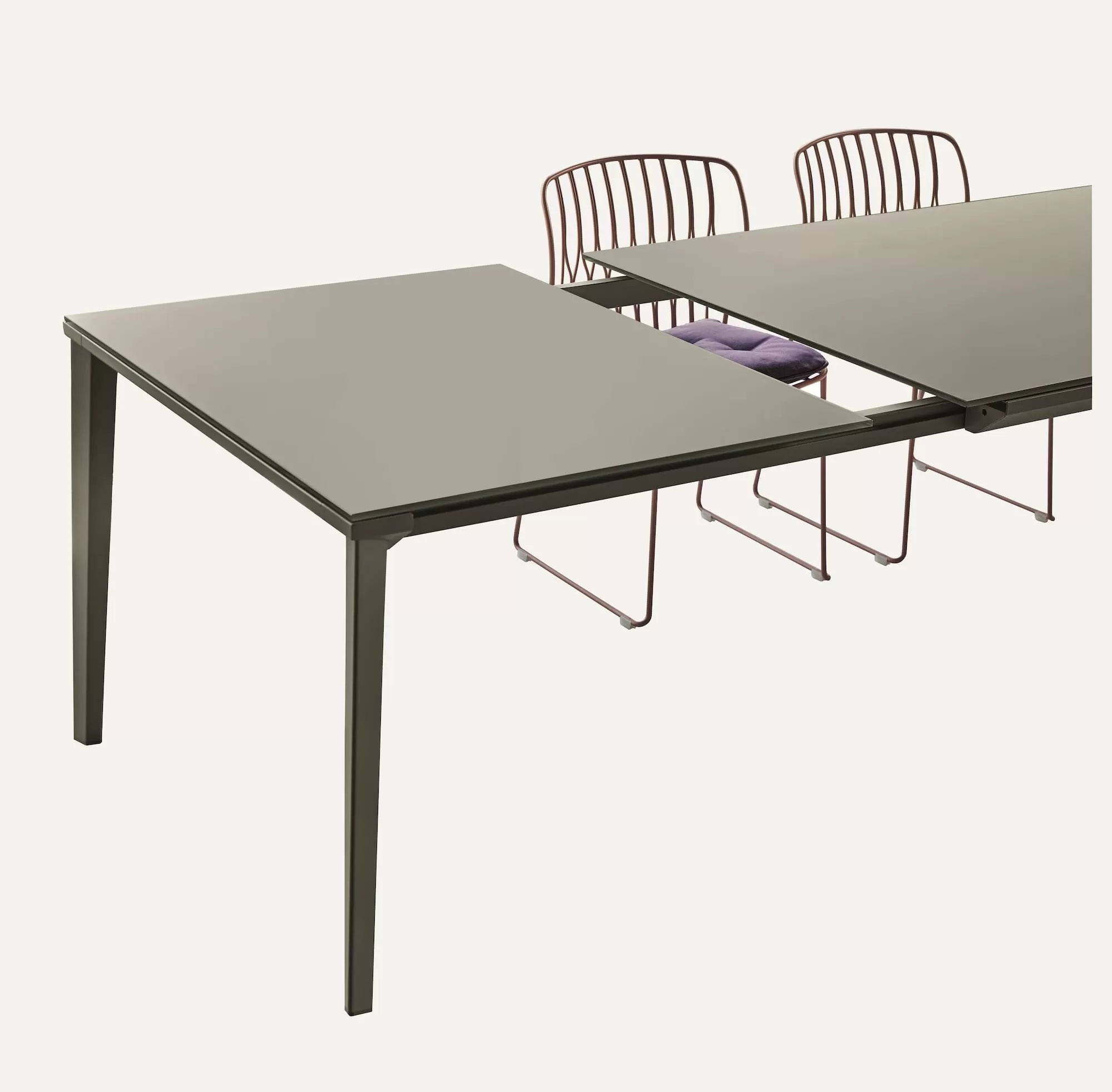 Echo Table With Extension And Lacquered Metal Frame 20 78