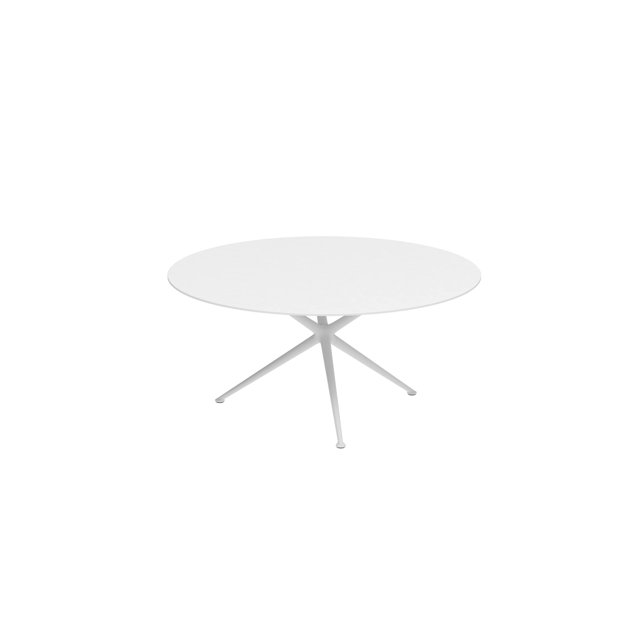 Exes Table Round Ø160 Cm Alu Legs White - Table Top Ceramic White