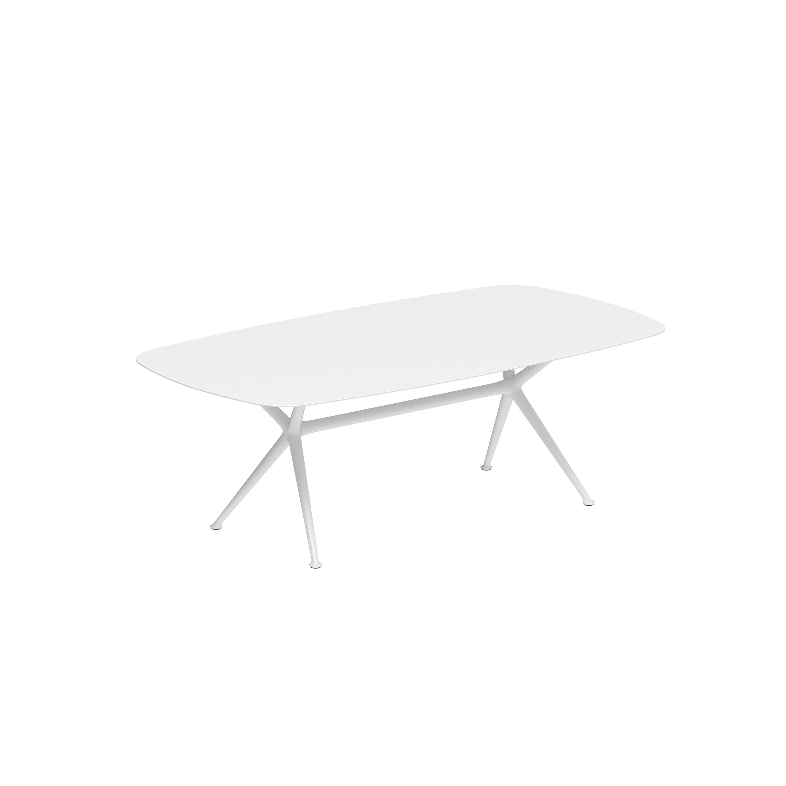 Exes Table 220x120cm Alu Legs White - Table Top Ceramic White