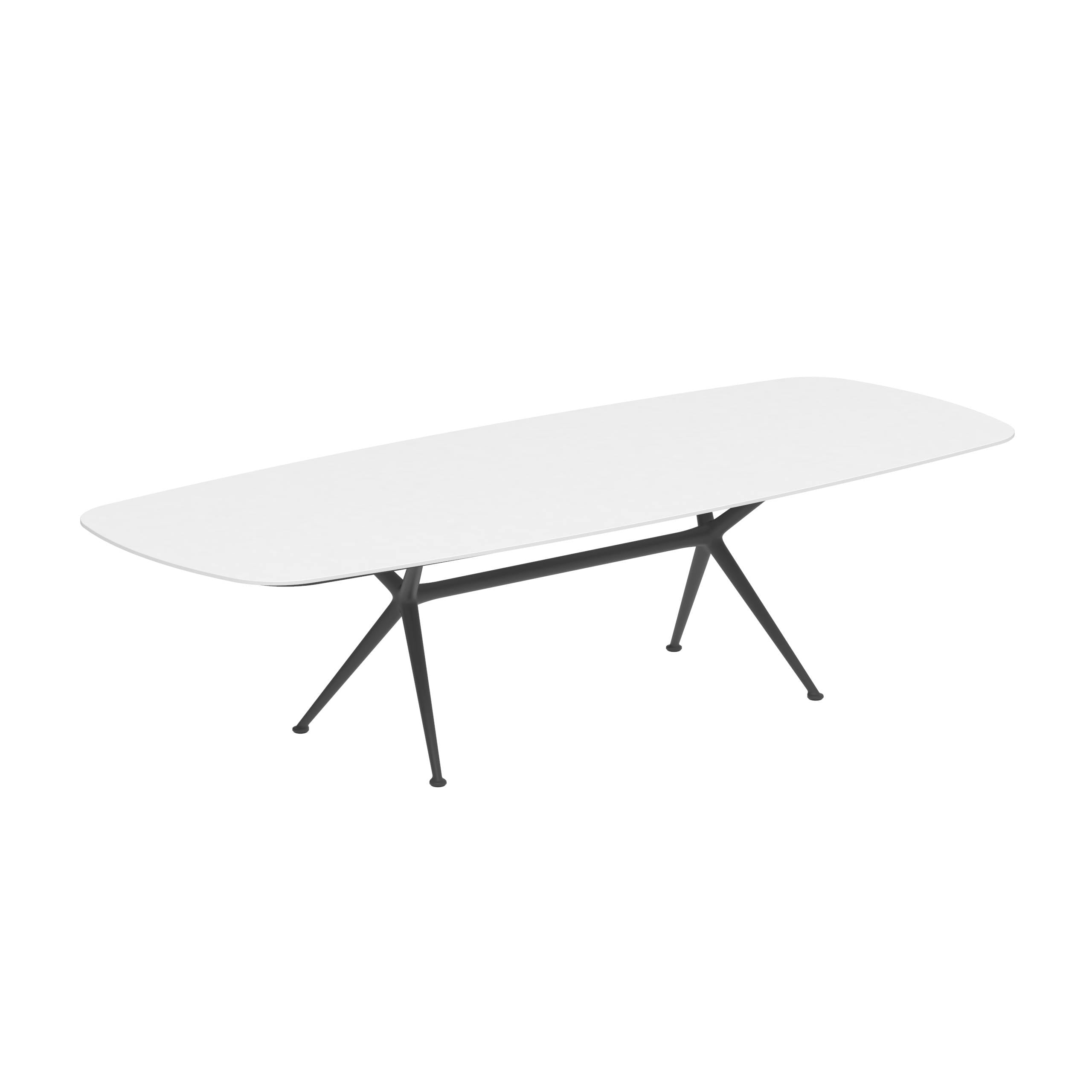 Exes Table 300x120cm Alu Legs Anthracite - Table Top Ceramic White