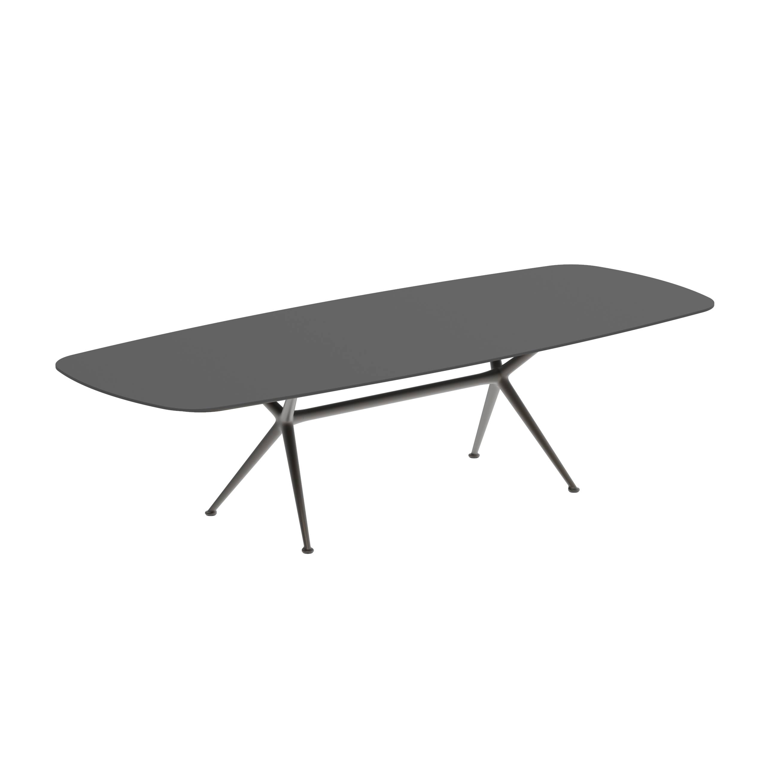 Exes Table 300x120cm Alu Legs Bronze - Table Top Ceramic Black