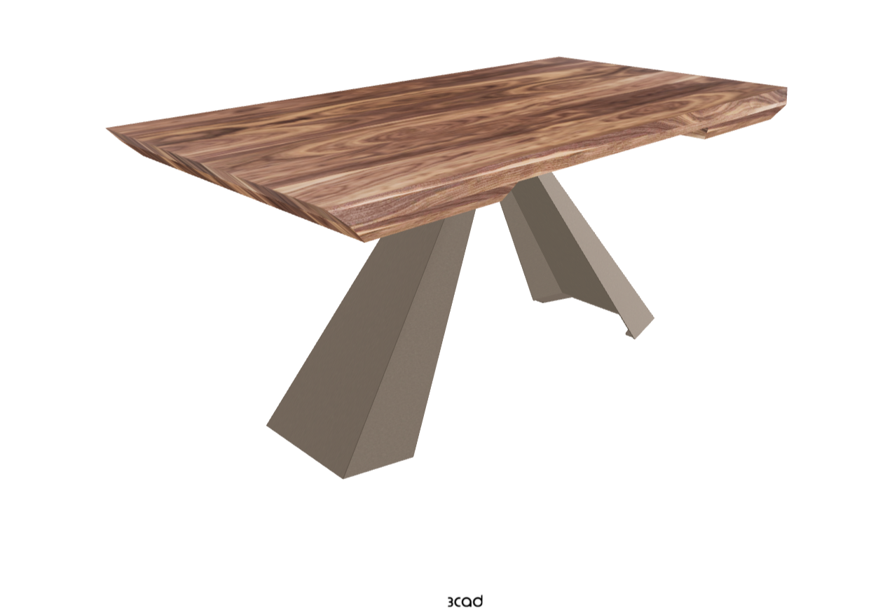 160-237×90×75h_Canaletto Walnut_Titanium Embossed_Closed
