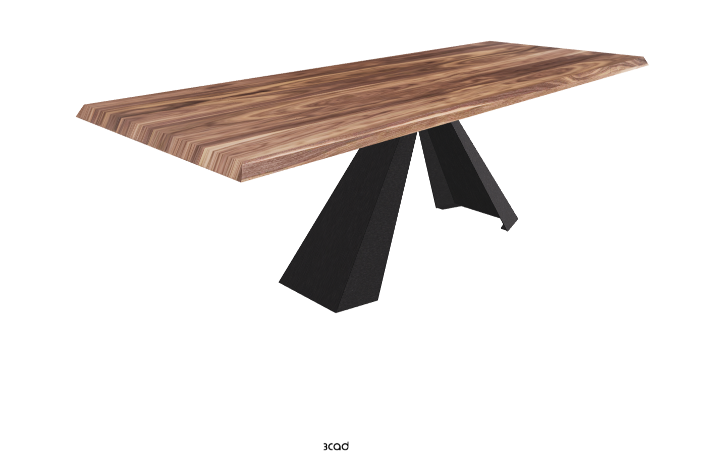 160-237×90×75h_Canaletto Walnut_Black Embossed_Extended
