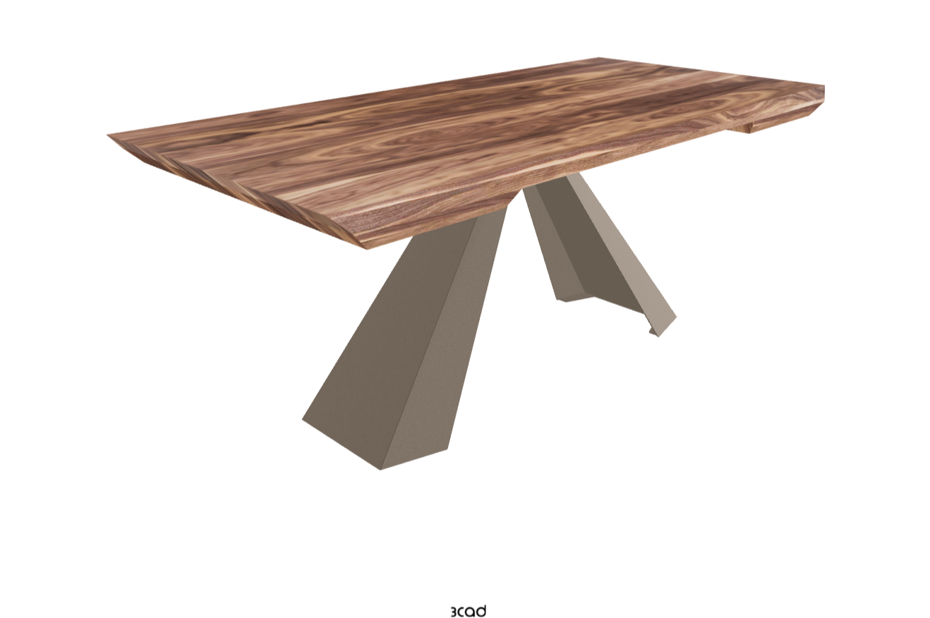 180-257×90×75h_Canaletto Walnut_Titanium Embossed_Closed