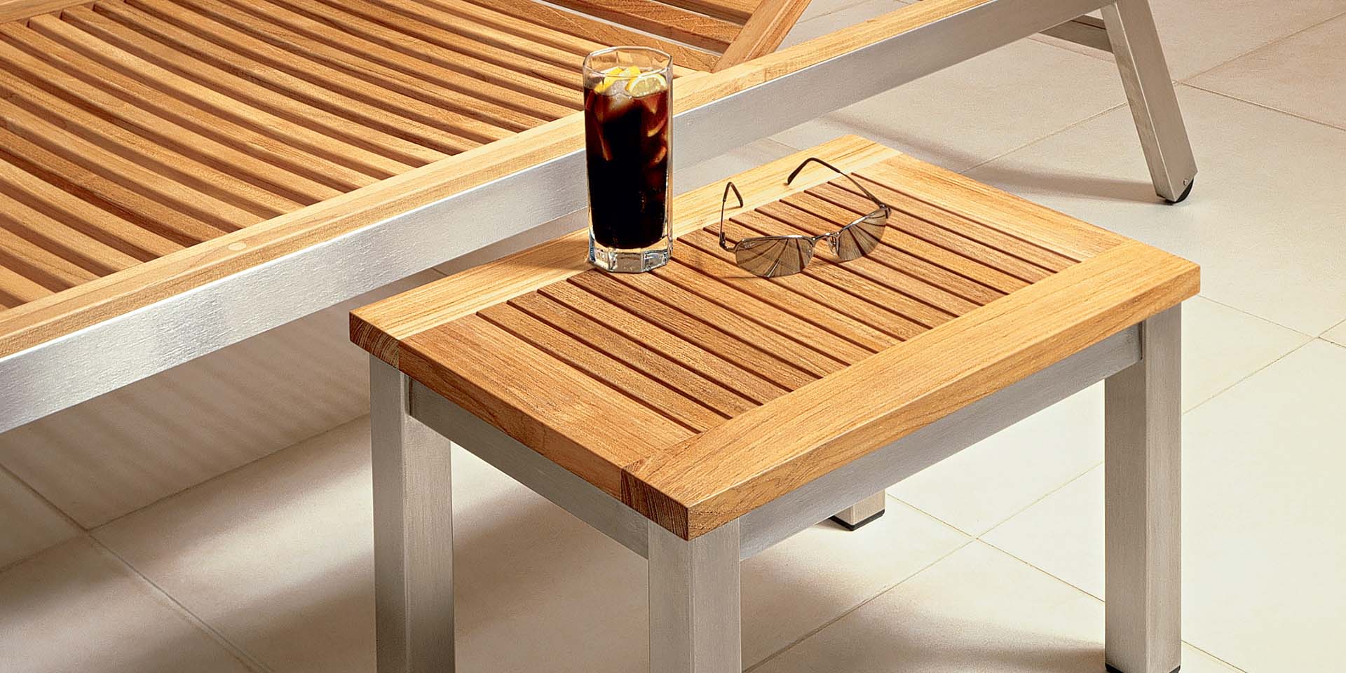 Equinox Occasional Lounger Teak Capping