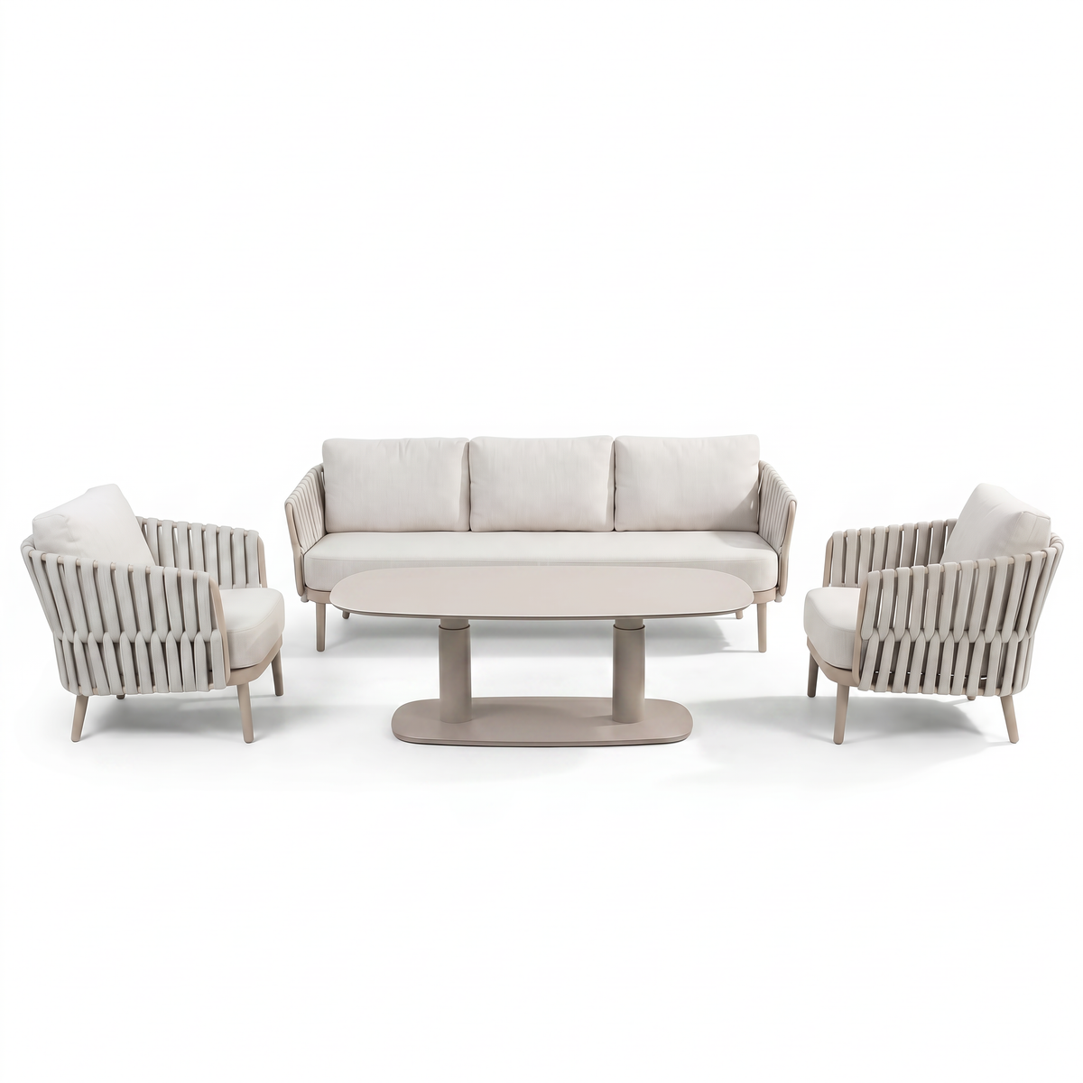 4 Seasons Outdoor Eva 5 Seat Lounge Nina 125cm Mango Ceramic Coffee Table