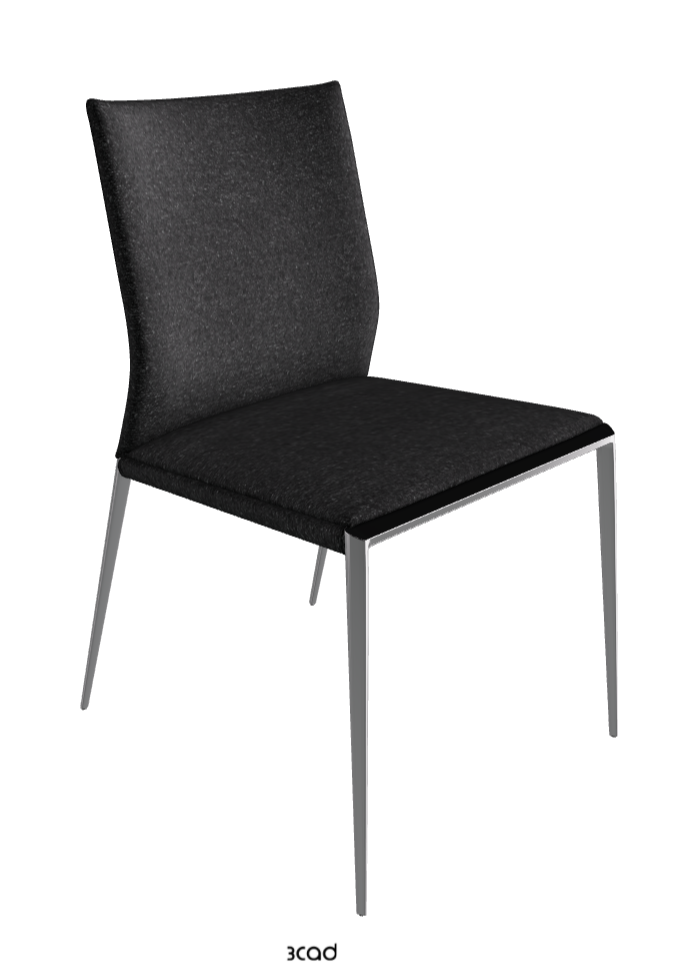 Eva Dining Chair_Chrome_Fabric:_B246
