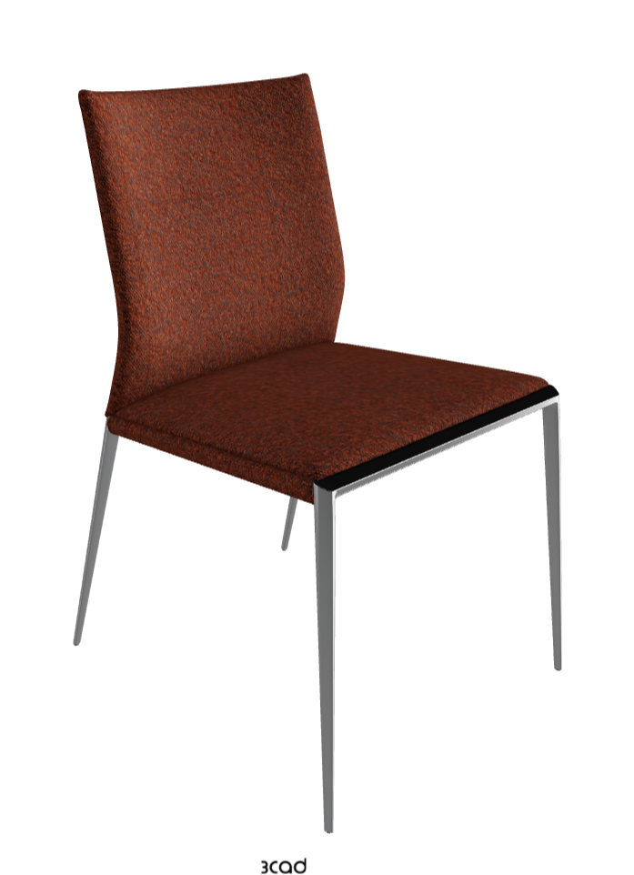 Eva Dining Chair_Chrome_Fabric:_B248