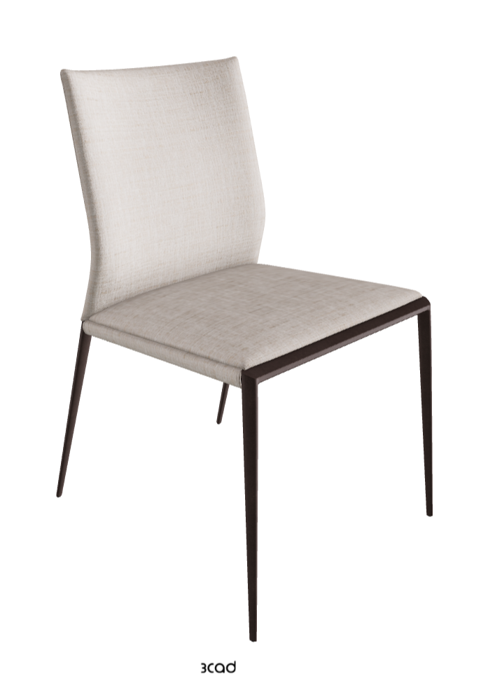 Eva Dining Chair_Chrome_Fabric:_B610