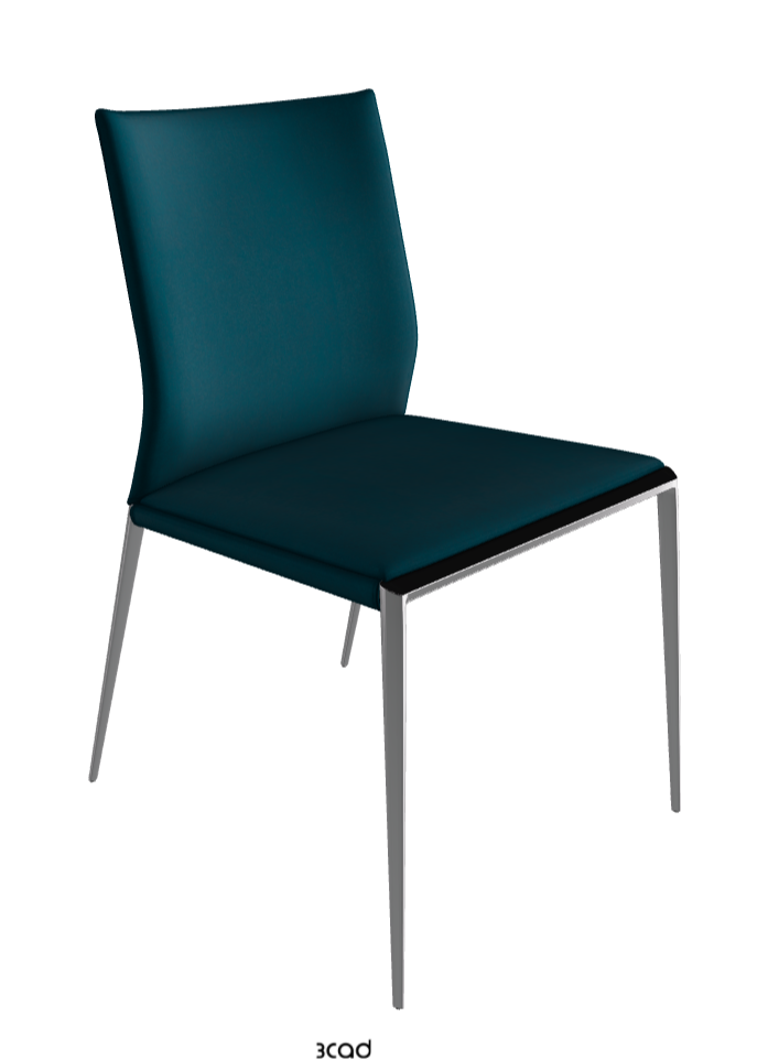 Eva Dining Chair_Chrome_Fabric:_B928