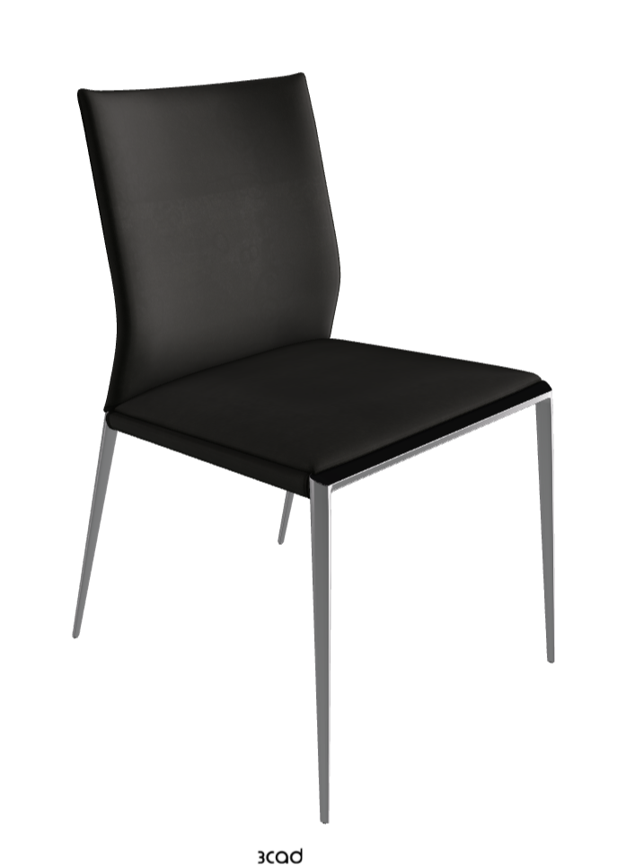 Eva Dining Chair_Chrome_Fabric:_B932