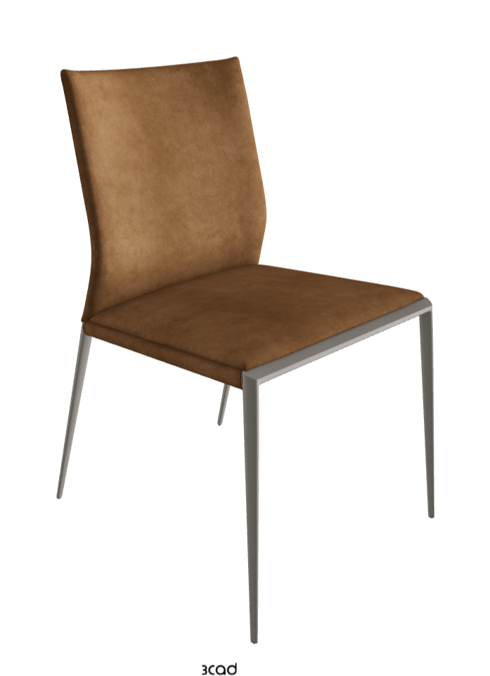 Eva Dining Chair_Titanium Embossed_Micro Nubuk_Almond