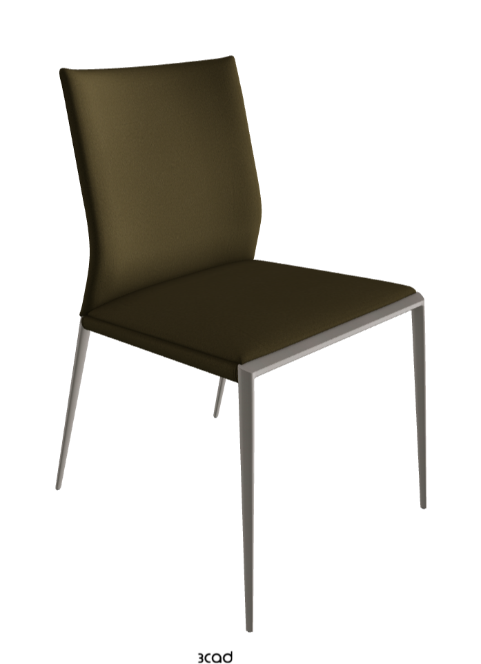 Eva Dining Chair_Titanium Embossed_Glove Soft Leather_Oliva