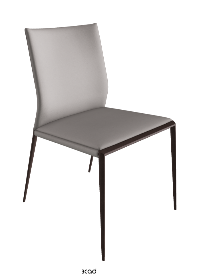 Eva Dining Chair_Bronze Embossed_Soft Leather_Dakota