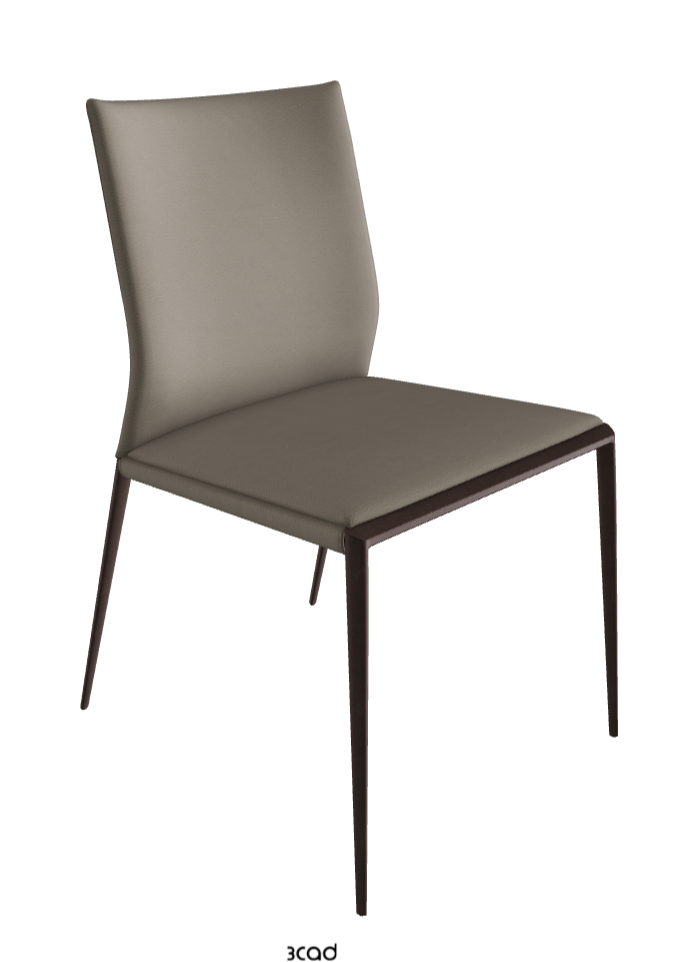 Eva Dining Chair_Bronze Embossed_Soft Leather_Castoro