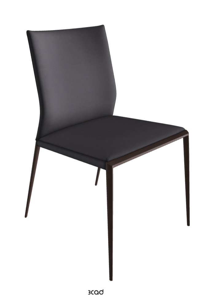 Eva Dining Chair_Bronze Embossed_Soft Leather_Atlantico