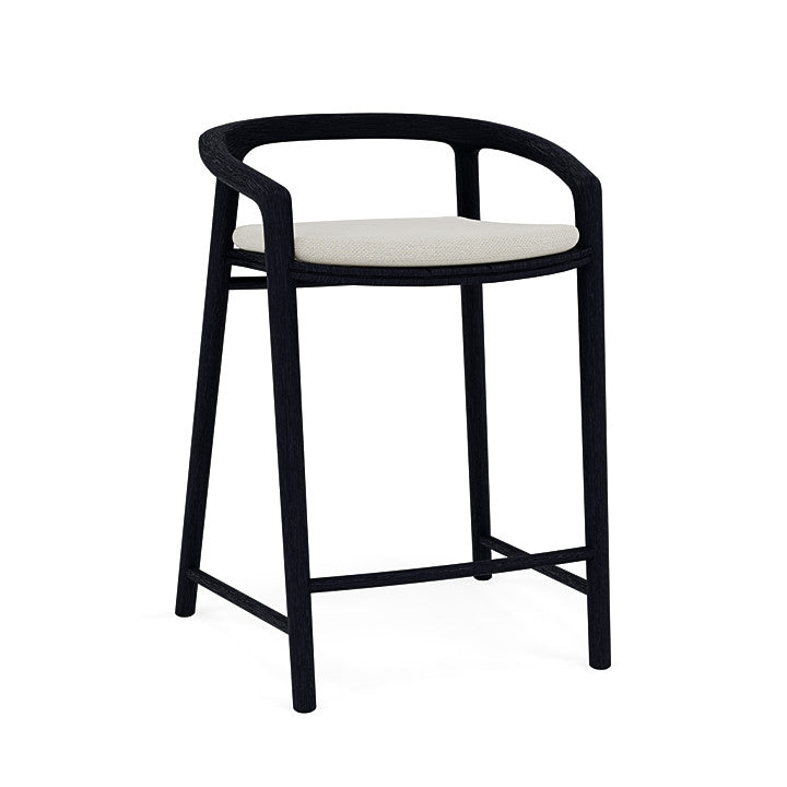 Manutti Solid Counter Height Stool With Back