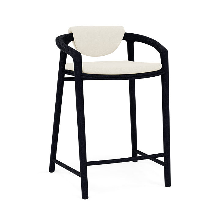Manutti Solid Counter Height Stool With Back