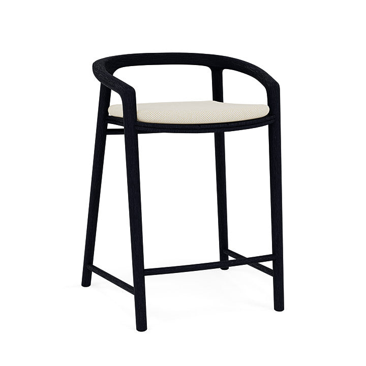Manutti Solid Counter Height Stool With Back