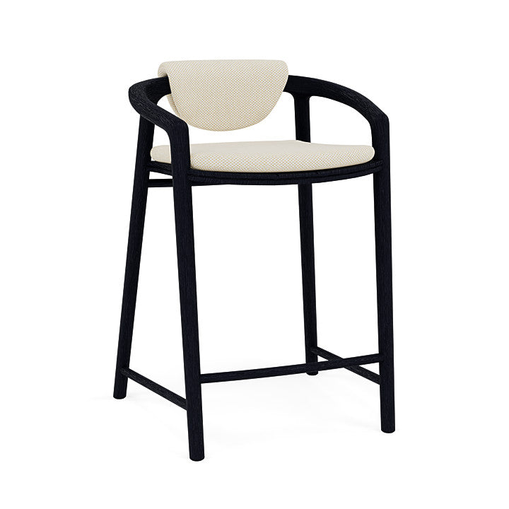 Manutti Solid Counter Height Stool With Back